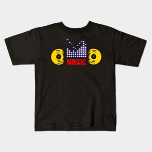 retro music Kids T-Shirt